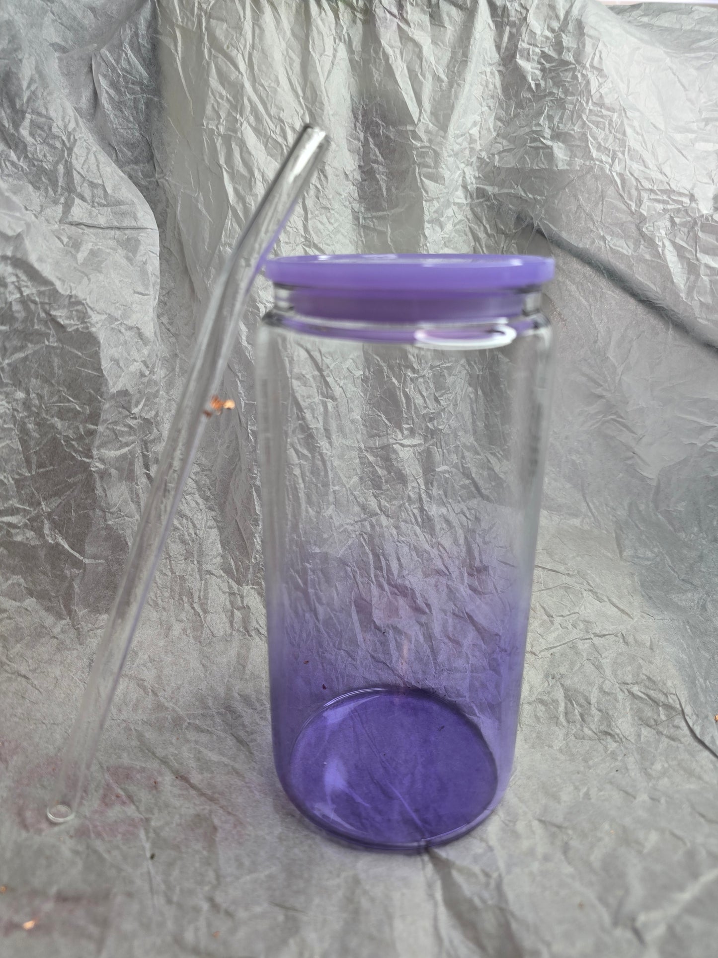 16oz Elegant Gradient Glass Cup